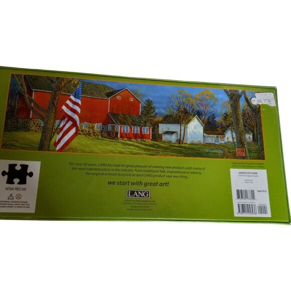 Lang 750 Piece Panoramic Puzzle American Farm Artwork By Sam Timm Sealed NEW - Picture 2 of 9